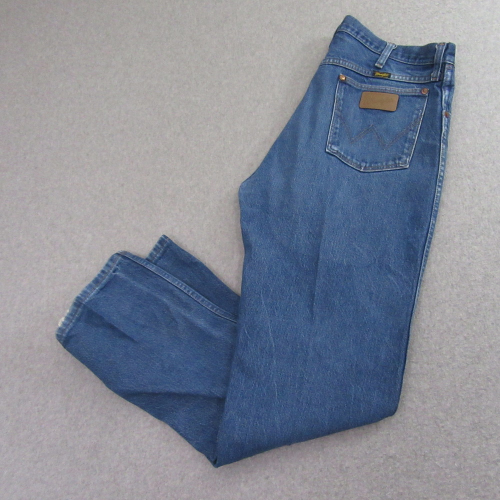 Wrangler Mens Jeans 38 x 32 Blue 13MWZ Cowboy Cut Vintage Worker Denim